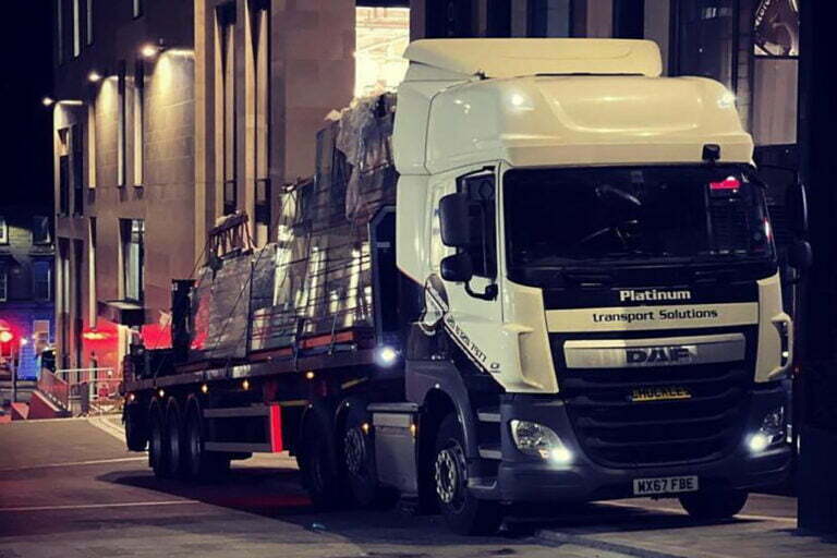 lorry at nighttime copy