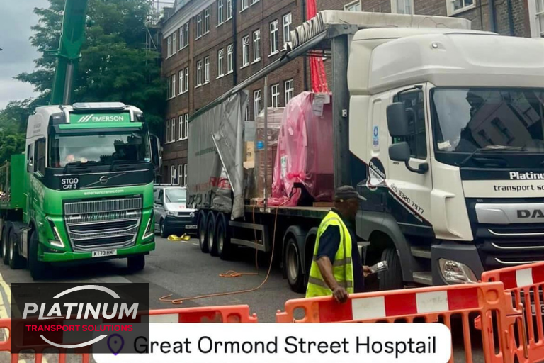 Delivering Excellence: Platinum Transport Solutions and Emerson Crane Hire Team Up for Great Ormond Street Hospital